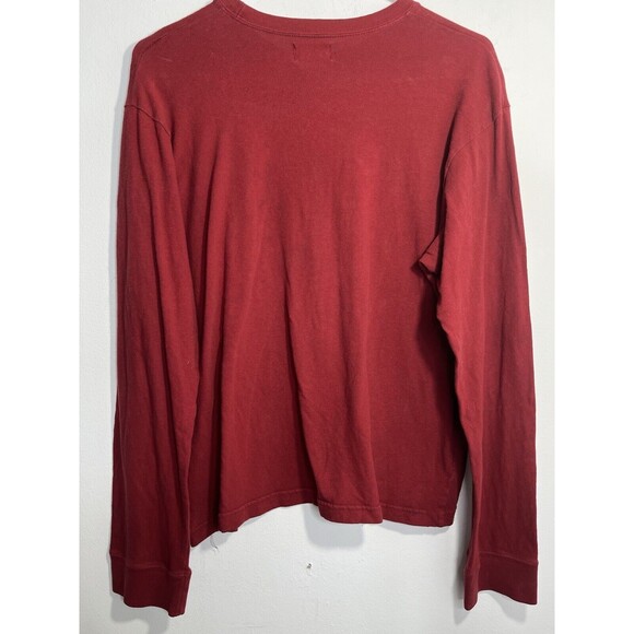 Abercrombie Fitch VTG Spellout Y2K Snowflake Shirt Mens XL Red Lng slv - Picture 7 of 10